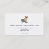 Carte De Visite Guise de la menthe à l'illustration de chien modif (Dos)