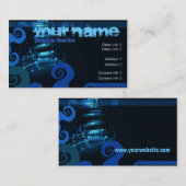 CARTE DE VISITE GUITAR "ElectricBlue" (Devant / Derrière)