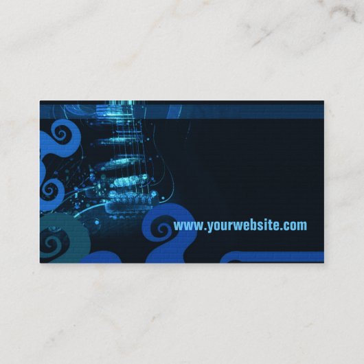 CARTE DE VISITE GUITAR "ElectricBlue" (Dos)