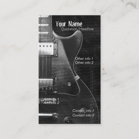 CARTE DE VISITE GUITAR "GREYZ" (Devant)