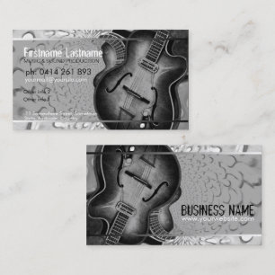 Carte de visite GUITAR Gris Noir Musique