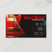 CARTE DE VISITE GUITAR "GrungeRed" (Devant)