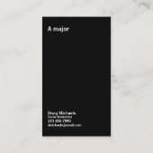 Carte De Visite Guitar Instructor A Major (Dos)