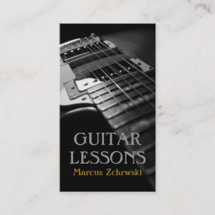 Carte De Visite Guitar Lessons Music Instructor Instruments Shop