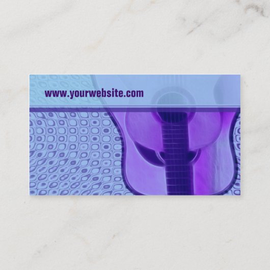 CARTE DE VISITE GUITAR "PurpleBlue" (Dos)