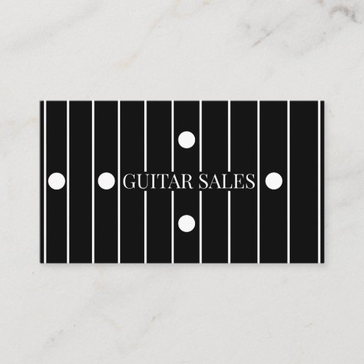 Carte De Visite Guitar Sales Modern Ebony Fretboard Style Pro  (Devant)
