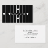 Carte De Visite Guitar Shop Luthier Ebony Fretboard Graphic Design (Devant / Derrière)