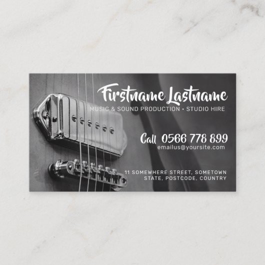 Carte de visite Guitar Studio GreyAZ (Devant)