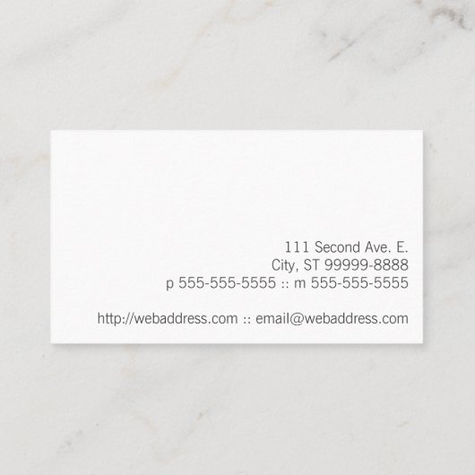 Carte De Visite Guitare (Dos)