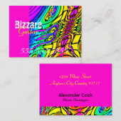 Carte De Visite Guitare abstraite colorée (Devant / Derrière)