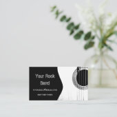 Carte De Visite Guitare Abstraite Rock and Roll Band (Debout devant)