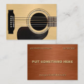 Carte De Visite Guitare acoustique (Devant / Derrière)