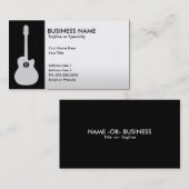 Carte De Visite guitare acoustique (Devant / Derrière)
