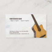 Carte De Visite Guitare acoustique dans le sable (Dos)