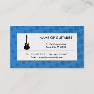 Carte De Visite guitare acoustique de demi-ton