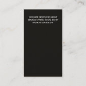 Carte De Visite Guitare acoustique enseignant guitariste Kraft (Dos)