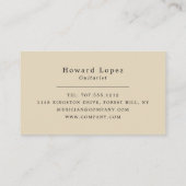 Carte De Visite Guitare acoustique, Guitariste, Musicien professio (Dos)