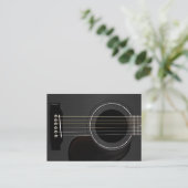 Carte De Visite Guitare acoustique Noir (Debout devant)