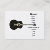 Carte De Visite Guitare acoustique noire (Devant)