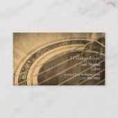 Carte De Visite Guitare acoustique personnalisée Luthier artisan (Devant)