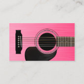 Carte De Visite Guitare acoustique rose (Dos)
