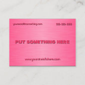 Carte De Visite Guitare acoustique rose (Dos)