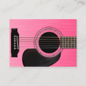 Carte De Visite Guitare acoustique rose (Devant)