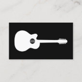 Carte De Visite Guitare acoustique simple et personnalisable en co (Dos)