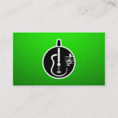 Carte De Visite Guitare acoustique verte (Dos)