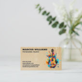 Carte De Visite Guitare artistique colorée | Musique (Debout devant)