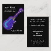Carte De Visite guitare au néon (Devant / Derrière)