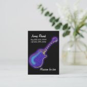 Carte De Visite guitare au néon (Debout devant)