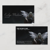 Carte De Visite guitare d'ange blanc foncé (Devant / Derrière)