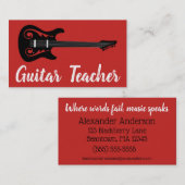 Carte De Visite Guitare de Beantown (Devant / Derrière)
