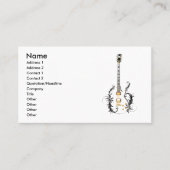 Carte De Visite Guitare de fleur (Devant)