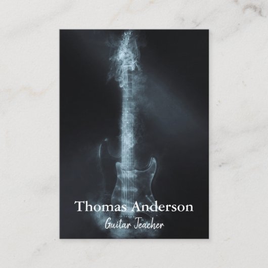 Carte De Visite Guitare d'instruments musicaux personnalisés profe (Devant)
