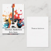 Carte De Visite Guitare d'instruments musicaux personnalisés profe (Devant / Derrière)