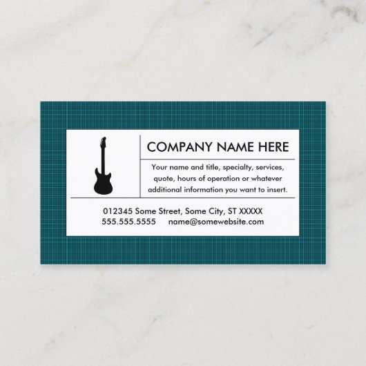Carte De Visite guitare électrique à plaid (Devant)