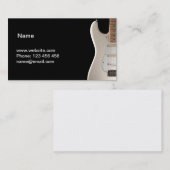 Carte De Visite guitare électrique blanche (Devant / Derrière)
