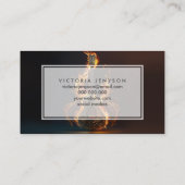 Carte De Visite Guitare électrique en feu (Dos)
