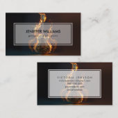 Carte De Visite Guitare électrique en feu (Devant / Derrière)