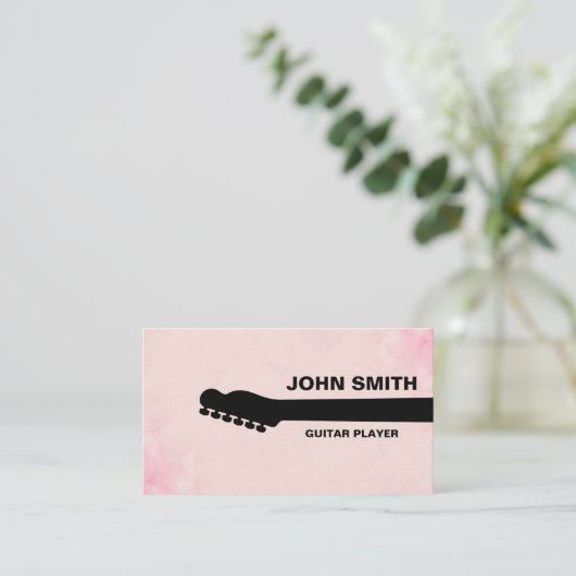 Carte De Visite Guitare Enseignant Musicien Musicien Personnalisé (Debout devant)