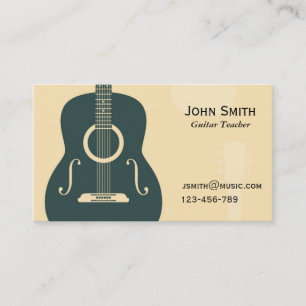 Carte De Visite Guitare Enseignant Musique tueuse freelance