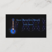 Carte De Visite Guitare et notes musicales (Devant)