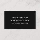 Carte De Visite Guitare florale professeur d'instrument de musique (Dos)