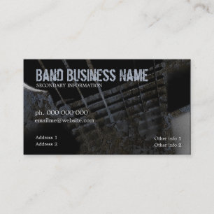 Carte de visite guitare grunge industrielle