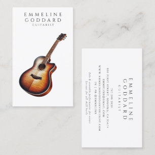 Carte De Visite Guitare Guitariste Musique Musicien Enseignant