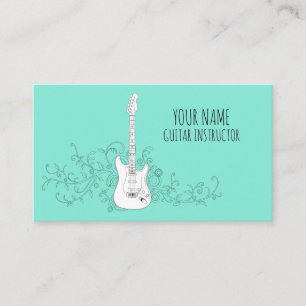 Carte De Visite Guitare Instructeur Guitariste Musicien Profession