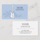 Carte De Visite Guitare Instructeur Guitariste Musicien Profession (Devant / Derrière)