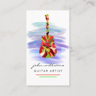 Carte De Visite Guitare Instrument Music Teacher DJ Event Manager